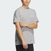 Adidas Tech Tee Logo Print Round Neck Loose Short Sleeve T-Shirt Unisex Tops Medium-Hemp-Gray IC4428