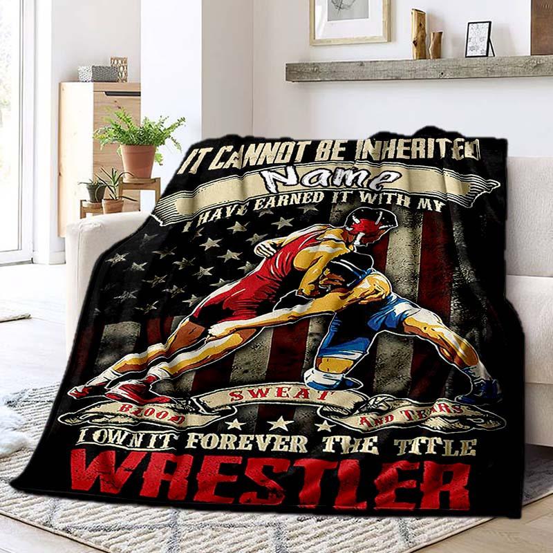 Wrestlingcustomize Your Name Outdoor Blanket Suitable For All Seasons Comfortable And Warm Soft Blanket Suitable For Travel Gifts For Relatives And