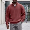 Men's Casual Half Zip Stand Collar Pullover Sweatshirt
