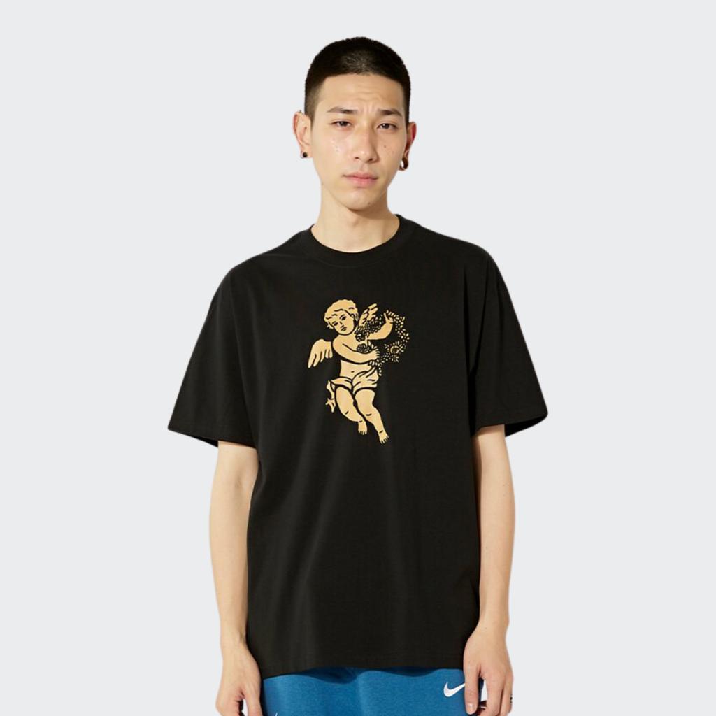 Nike SB Breathable Casual Angel Print Skateboard Short Sleeve T-Shirt Men Tops Black DJ1219-010