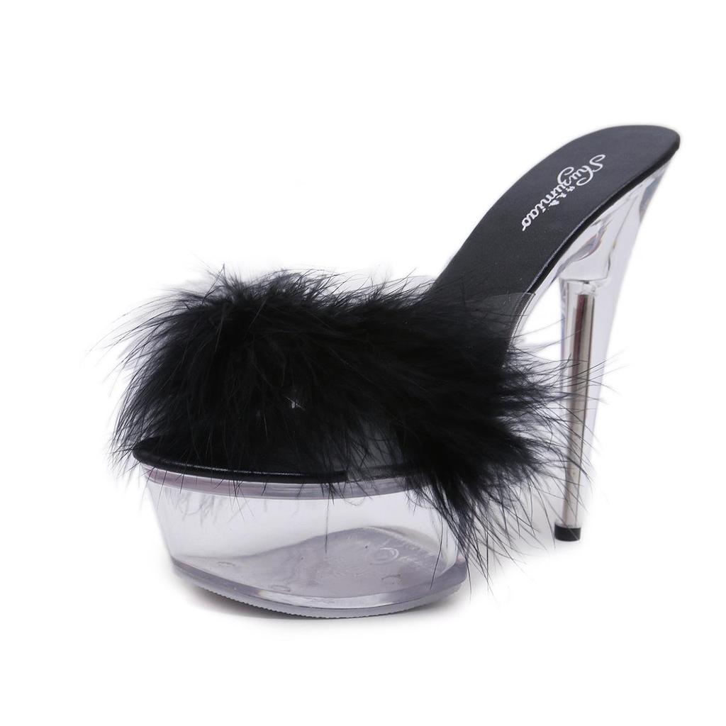 Pantoufles à plateforme Stiletto à talons Super hauts de 15CM, chaussures de mariage en cristal, sandales en cristal LFD, nouvelle collection 2020