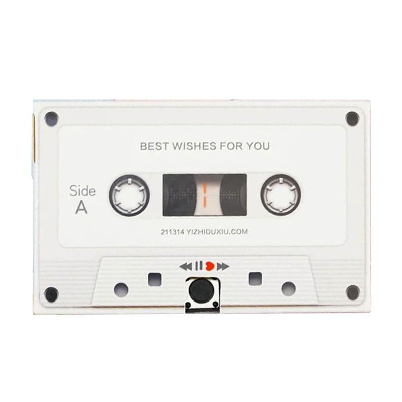 Greeting Card Voice Recorder Cassette Tape Shaped Recording Device Recordable