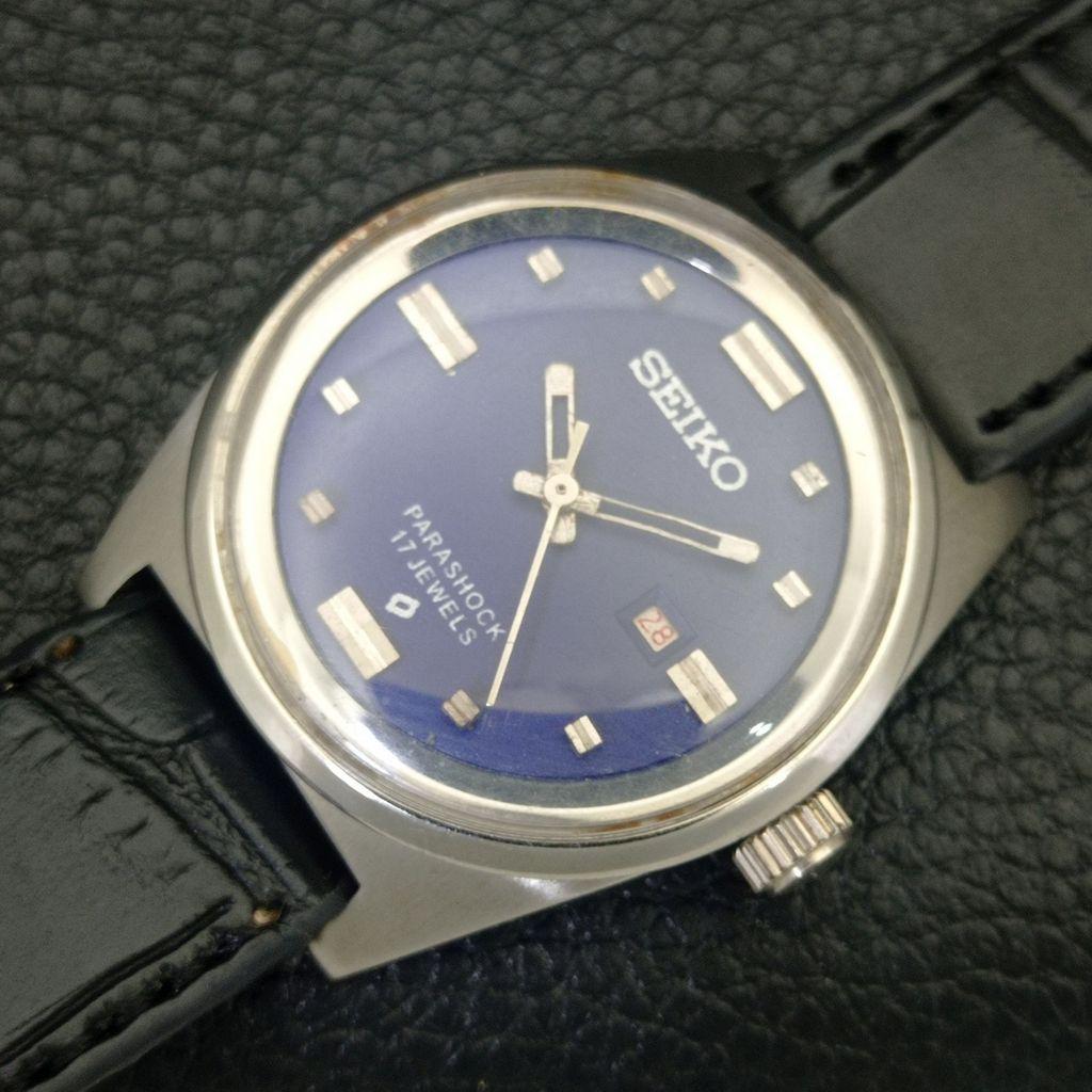 VINTAGE SEIKO HAND-WINDING 2118A JAPAN BOY BLUE COLOR DIAL WATCH a703926-1