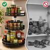 360° Rotating Spice Rack 3 Tiers Adjustable Kitchen Organizer