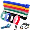 30pcs/50pcs Detachable Cable Ties Color Reusable Nylon Ties T-Type Cable Organizer