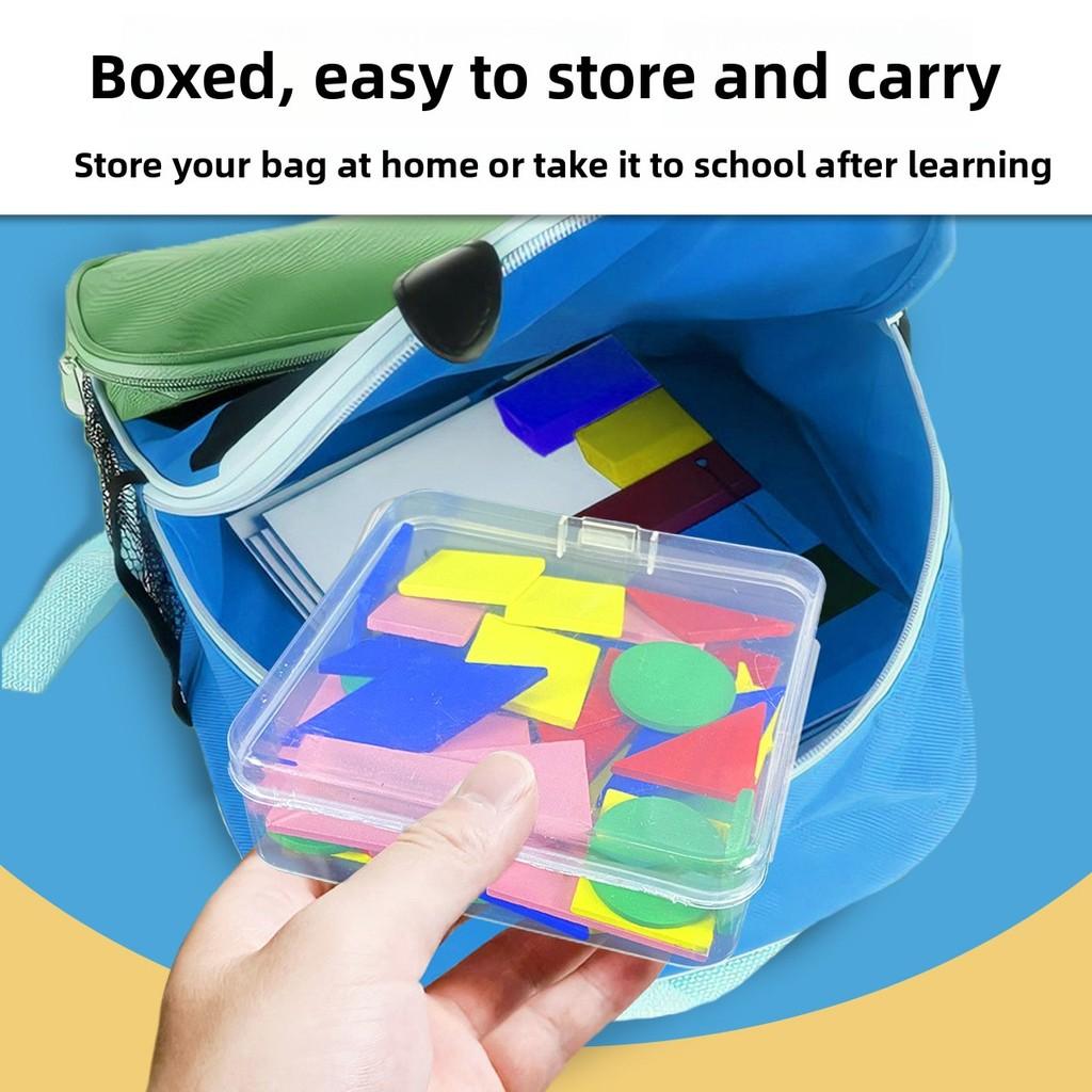 Math Geometry Shapes Wooden Educational Toy Set For Kids Primary Learning School