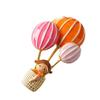 Cartoon Hot Air Balloon Brooch With Little Girl Lightweight Alloy Pin Decorative Accessories For Jackets Bags Hats