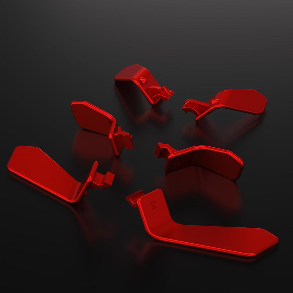 eXtremeRate Replacement Back Paddles for Xbox One Elite Elite Series 2 Swift Paddles for Xbox Elite 1 2 Controllers Scarlet 6-in-1 & Controllers, &