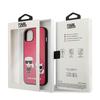 Etui do iPhone 13 mini Karl Lagerfeld Ikonik Karl & Choupette Fuksja