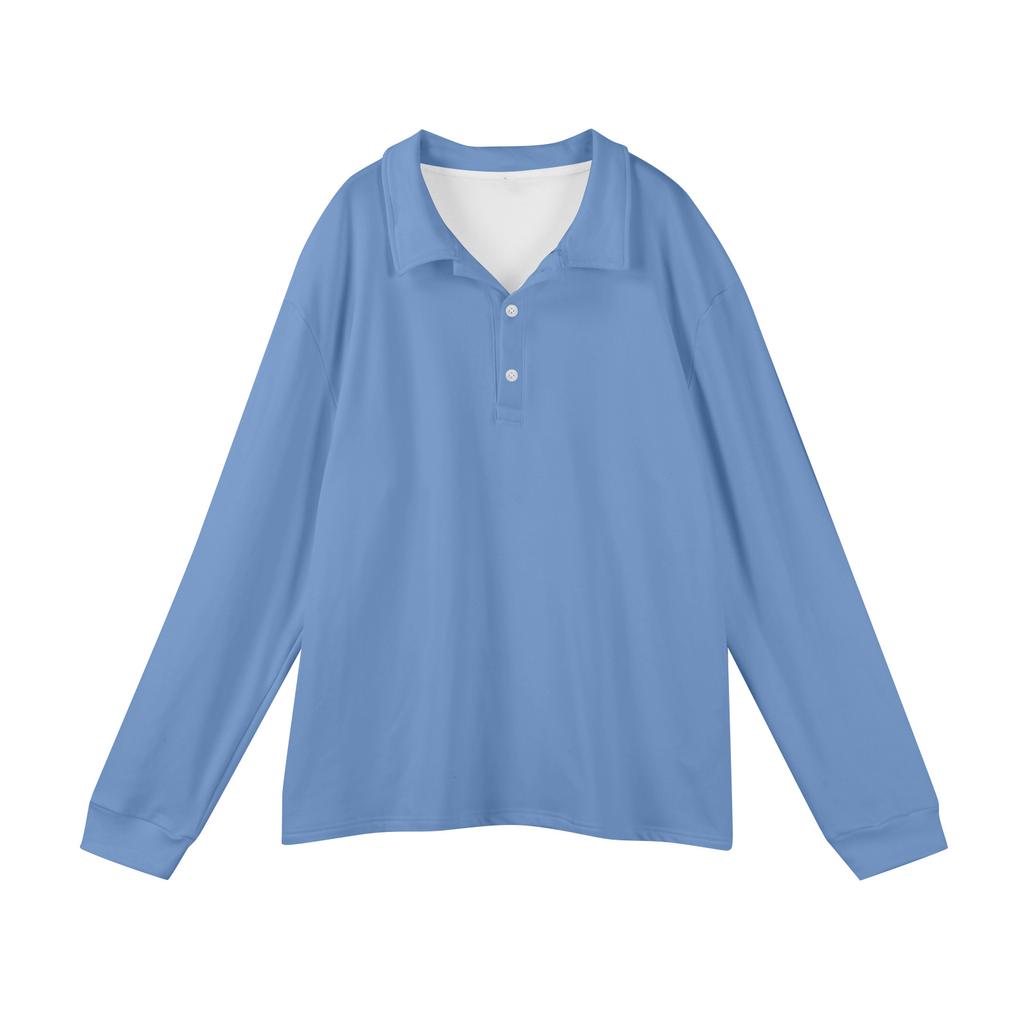 Men's Casual Solid Color Button Long Sleeve Top