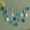 Boho Rope Tapestry Handwoven Nice Wooden Beads Leaves Po Hanging Tassel Wall Decor for Home Durable Durable Useful Useful
