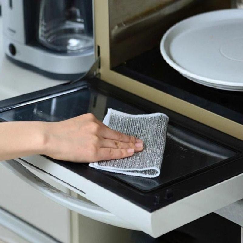 5/10Pc Kitchen Magic Cleaning Cloth Metal Steel Wire Cleaning Rag Non Stick Oil Dishcloth for Pans Stove Rust Removal Clean Tools