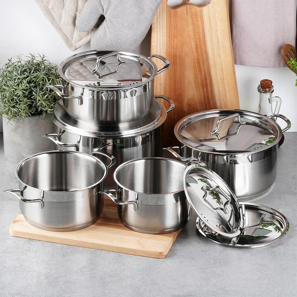 ANETT steel pot set 10 pcs.
