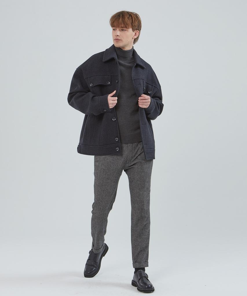 Comspace1980 Wool Blend Blouson Coat_Black