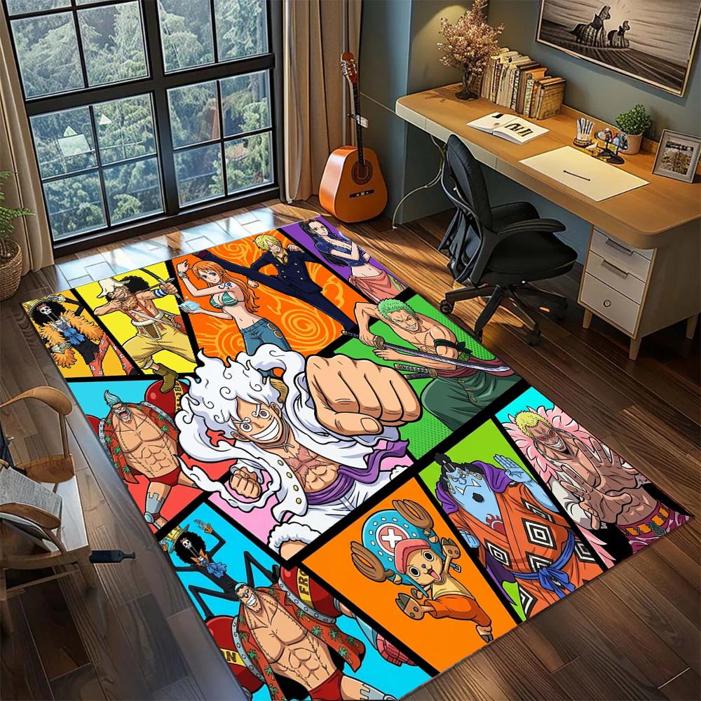One Piece Luffy Large Area Floor Mat Washable Non Slip Rug Carpet Gamer Bedroom Home Room Decor.-TING