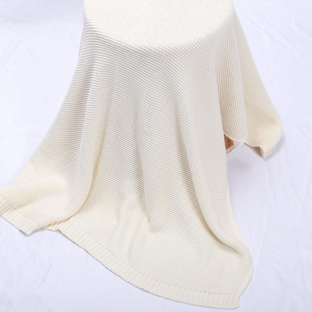 Personalized Kid Name Baby Blanket Embroidered New Born Baby Blanket Stroller Swaddles Breathable Cotton Knitted Blanket Bedding