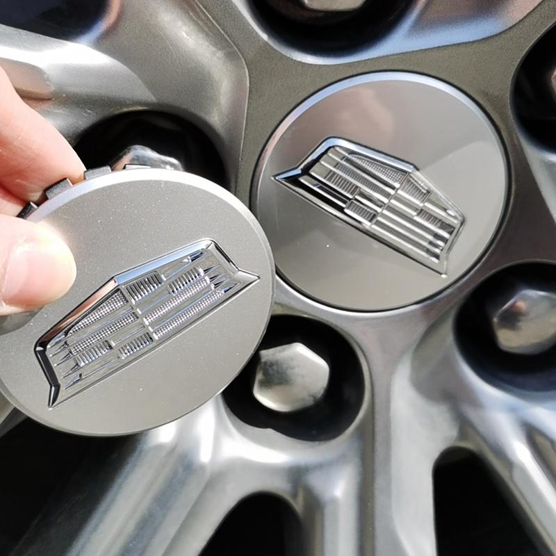 67mm 4pcs Car Wheel Center Hub Caps Cover Emblem for Cadillac Escalade CTS CT5 XT5 XTS XLR BLS SLS STS ATS Auto Tire Accessories