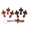 1/3Pcs Wooden Crosses Toys Mini Pocket Crosses Keychain Palm Crucifix Finger Toy For Adults Kids Prayer And Faith Gifts