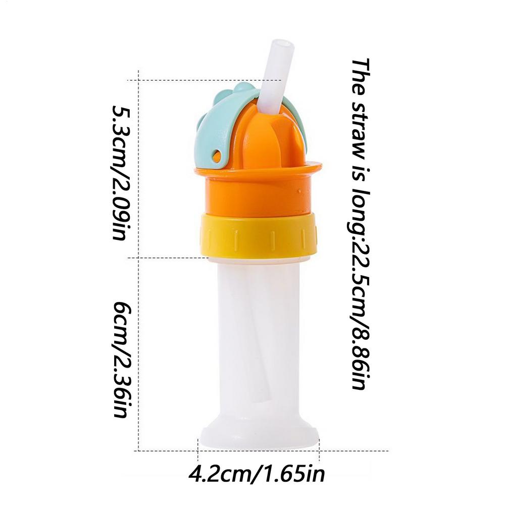 Water Bottle Spout Conversion Cover With Straw Reusable Leak Proof Replacement Top Water Bottle Cover For Kids Adults Soda Juice