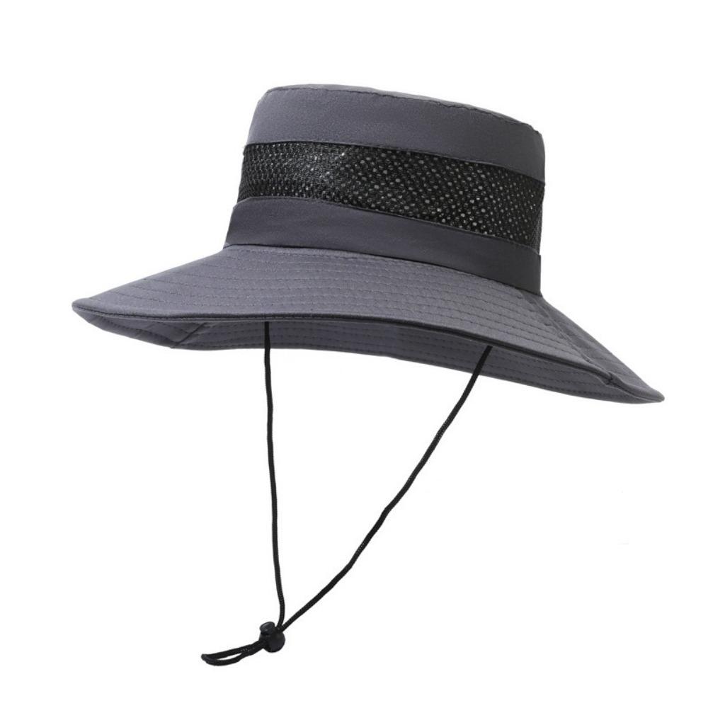 Fashion Trendy Bucket Hat Anti-Sun Anti-UV Fishing Cap Breathable Adjustable Beach Hat Gift