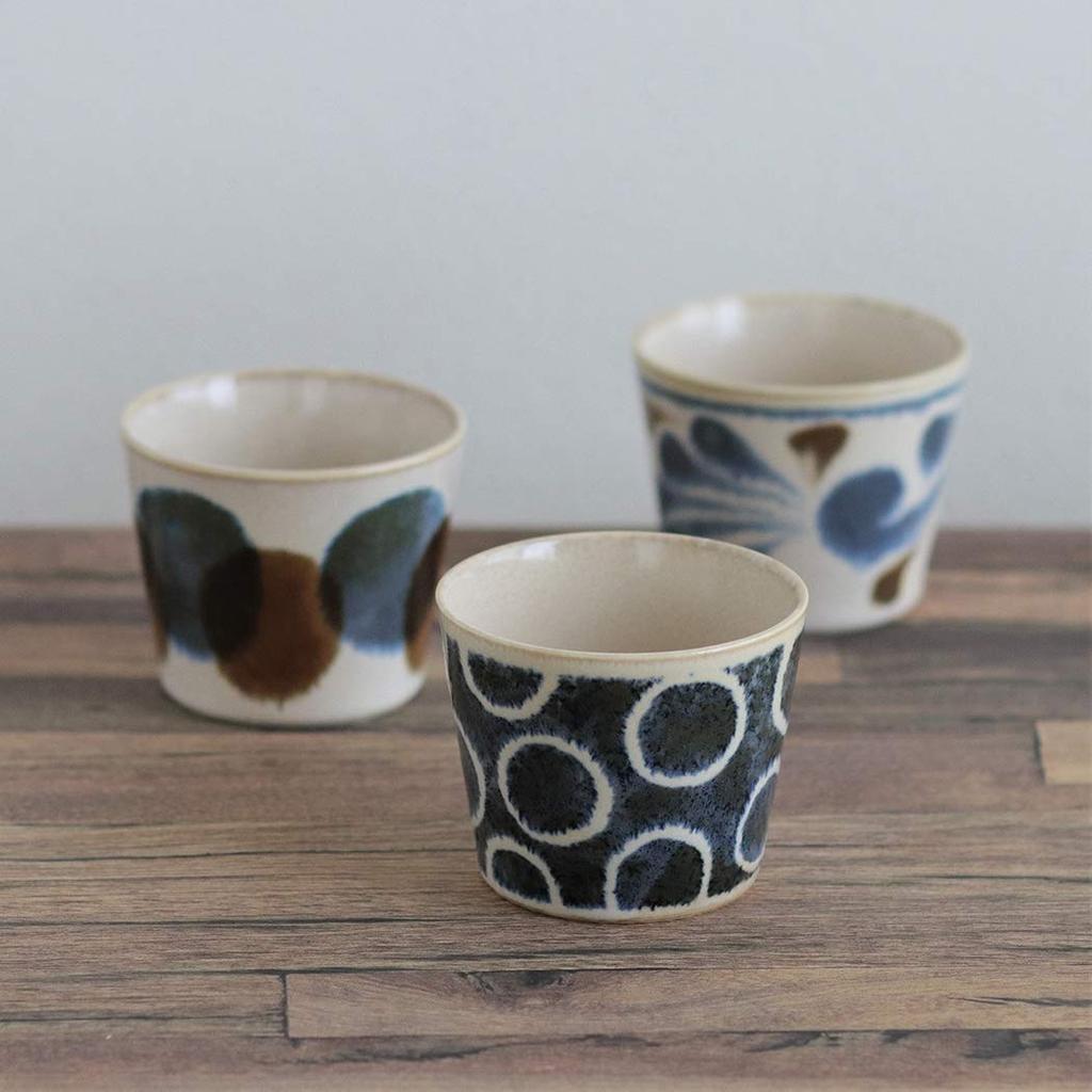 Awasaka Soba Choko 8cm Diameter X 7cm Microwave and Dishwasher Made In "Brush Blue" 100-round (Soba Cup), Approx. Height, Safe, Japan, MN-922