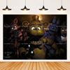 FNAF Five Nights Frygtelig Fødselsdagsfest Dekoration Baggrund Frygtelige Festartikler Banner Fotografi Baggrund Dreng Værelse Dekoration