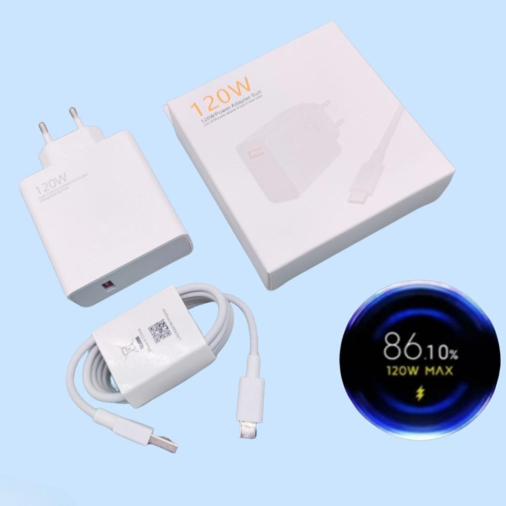 Cargador Rápido de 33W/67W/90W/120W Compatible con la Serie Xiaomi, Adaptador de Carga Super Flash con Cable USB-C, Certificado de Seguridad 3C+