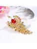 1-Piece Colorful Peacock Rhinestone Glass Brooch, Creative Retro Animal Corsage, Personalized Clothing Accessory