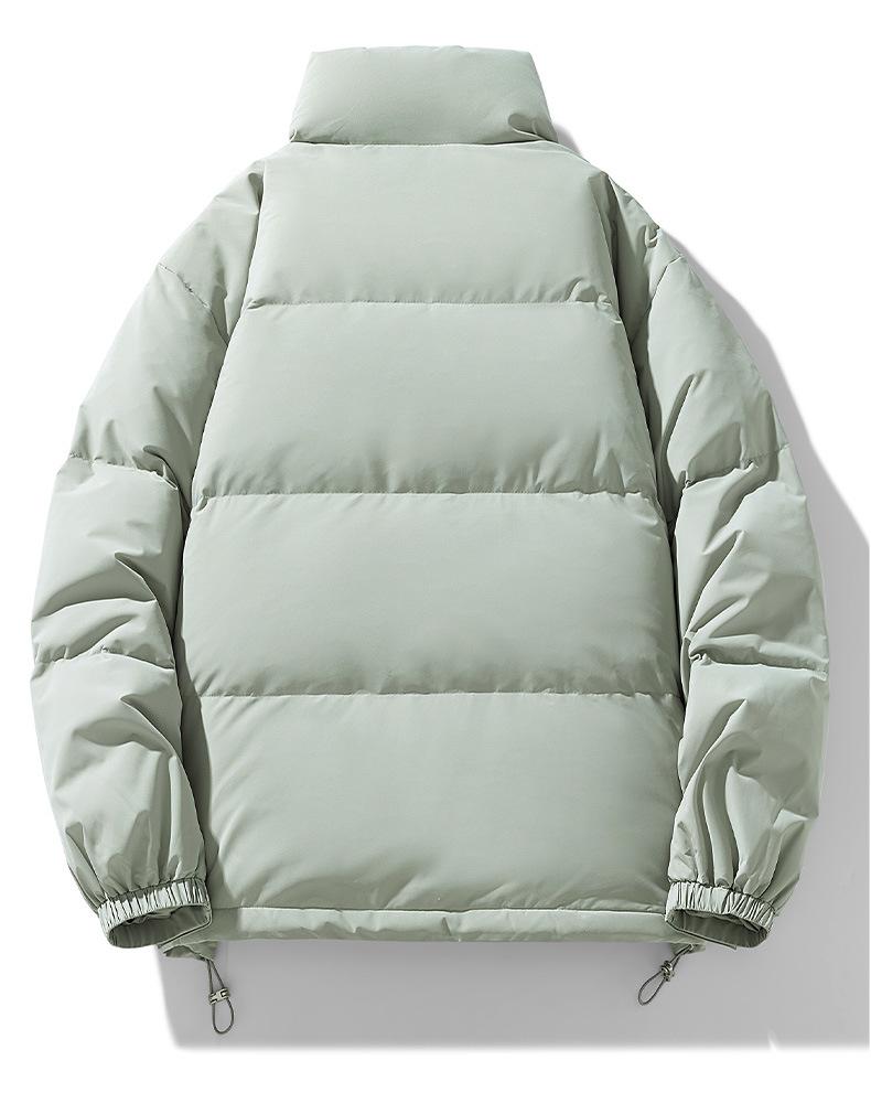 Unisex Trendy Solid Color Stand Collar Down Jacket - Versatile Winter Outdoor Warmth