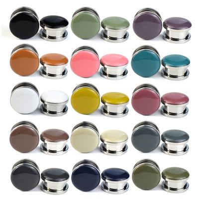 3-40mm Puro Colore Orecchio Calibri Tunnel e Tappi Vite Fit Ear Stretcher Expander Orecchio Piercing Gioielli