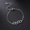 Love Hearts Romantic Exquisite Stainless Steel Bracelets for Women Link Chains Bracelet Light Luxury Elegant Anniversary Jewelry