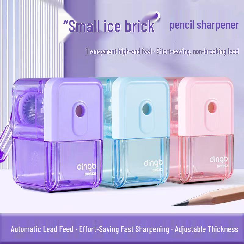 Dingbang Cartoon Hand-Crank Pencil Sharpener: Adjustable Thickness for Primary School Students