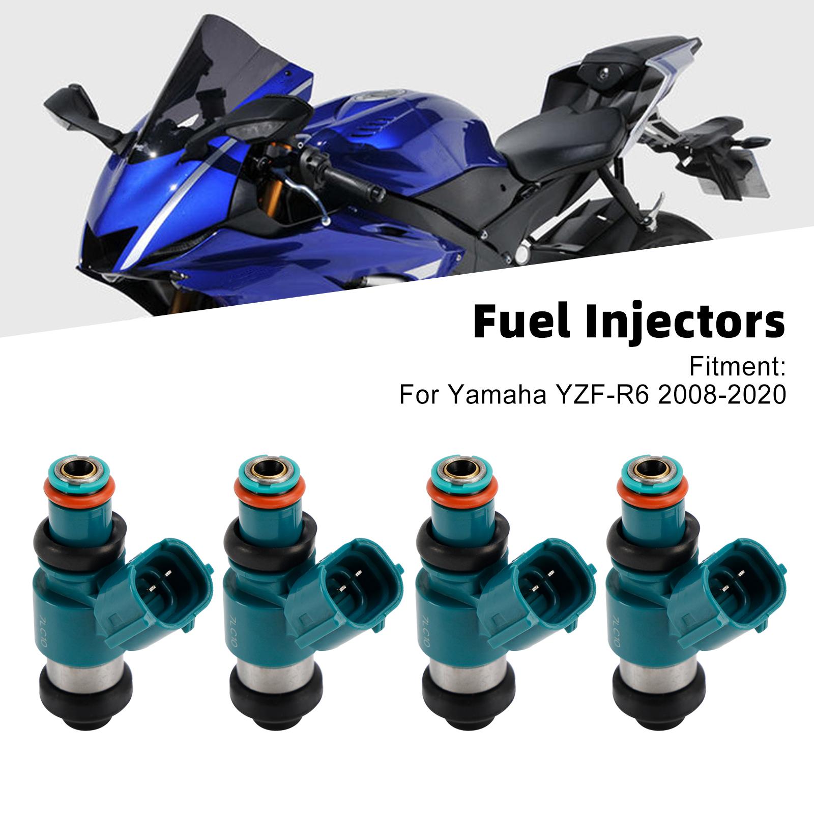 

4 ШТ. Топливные форсунки 13S-13761-00-00 Для Yamaha YZFR6 YZF-R6 2008-2020
