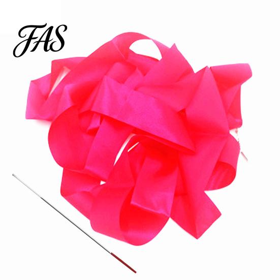 4M Colorful Dance Ribbon Gym Rhythmic Art Gymnastic Streamer Twirling Rod Stick