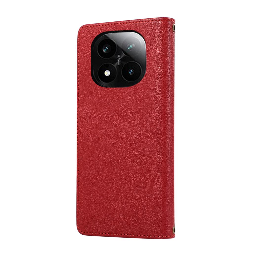 For Xiaomi Redmi Note 14 Pro 4G Case Multi Card Slots Zipper Leather Phone Cover with Wrist Strap