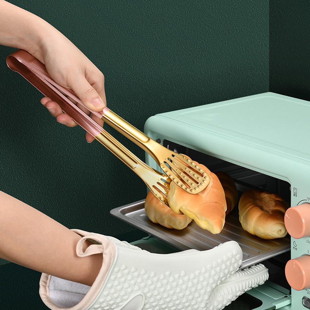 Antihaft Salat Grill Brot Snack Kochutensilien Lebensmittelzange Küchenwerkzeug BBQ Zange