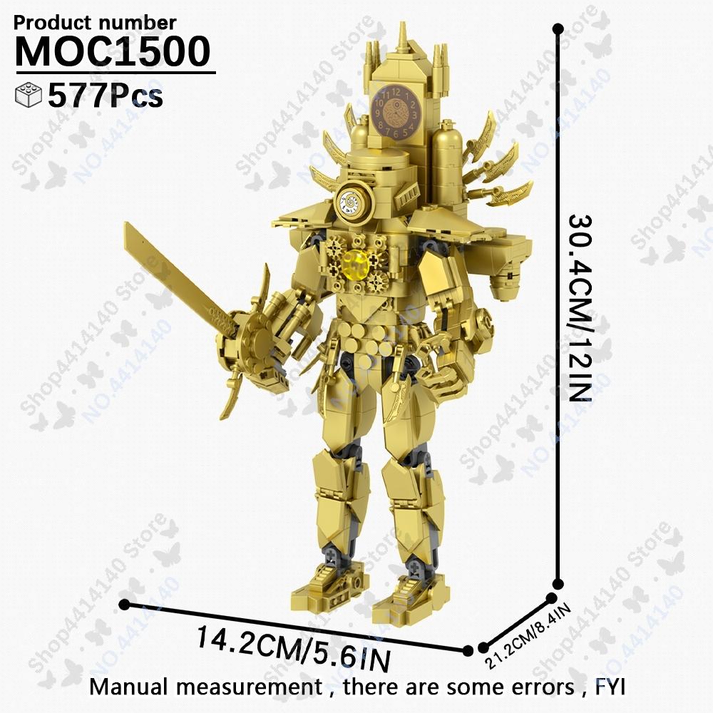 MOOXI Animeserie Skibidi Toalett Figurer Monitorfolk Lydmann Byggeklosser Modell MOC Kloss DIY Montessori Leke Barnegaver
