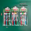 Festive Santa Claus Multi-color Ballpoint Pen for Highlighting and Marking