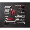 TONE TSH330BK Tool Set, 9.5mm (3/8") Drive, Black, 54 Pieces