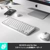 Logitech MX KEYS mini für Mac KX700MPG Minimalistische Kabellose Beleuchtete Tastatur US-Layout Blassgrau Wiederaufladbar Klein Dünn Bluetooth Logi Bolt Unifyi