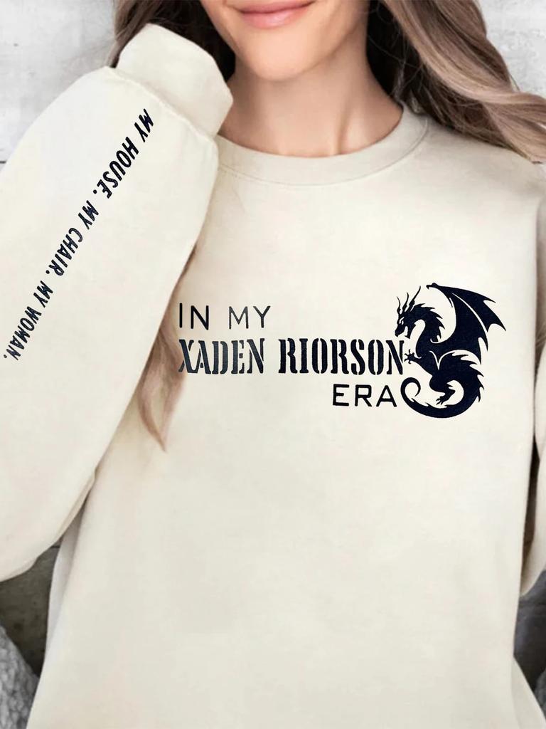 Fourth Wing Sweatshirt Women Pullover Basgiath War College Crewneck Sweatshirts Dragon Rider Streetwear Fantasy Reader