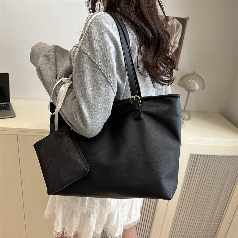 Solid Color Casual Daily Practical Simple Versatile Large-capacity Commuter Student Class Portable Shoulder Armpit Bag