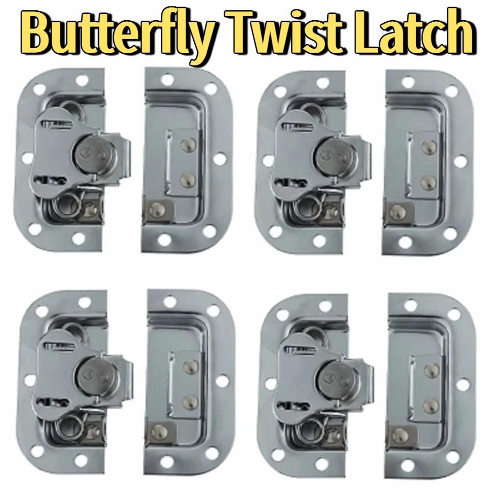 4Pcs Spring Loaded Flight Case Lock Recessed Mount Cabinet Zinc Zinc Alloy Pull Handle  Road Flight Case