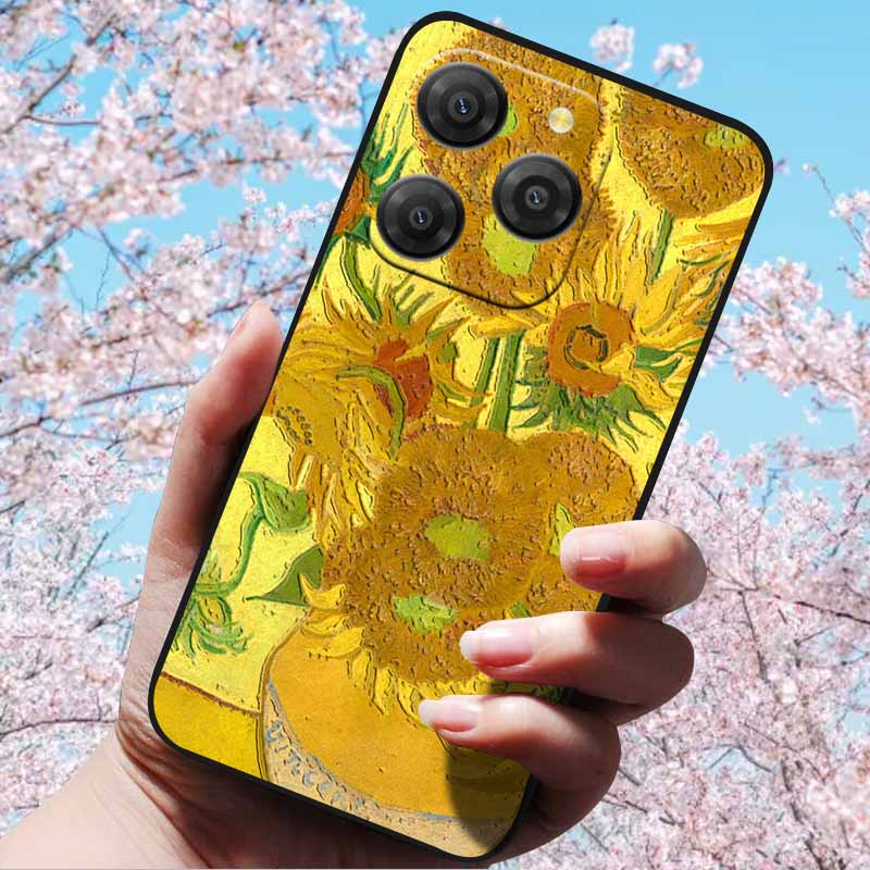 For Blackview Shark 9 5G Cases 3D Relief Flower Emboss Soft Silicone For Blackview Shark 9 5G 3D Cartoon Back Cover Cases Shark9