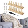 Wooden Loom Frame for DIY Throw Blankets Chunky Knit Blanket Kit Adjustable Size Hand Knitting