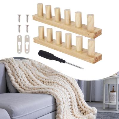 Marco de Telar de Madera para Mantas de Lanzamiento DIY Kit de Manta de Punto Grueso Tamaño Ajustable Tejido a Mano