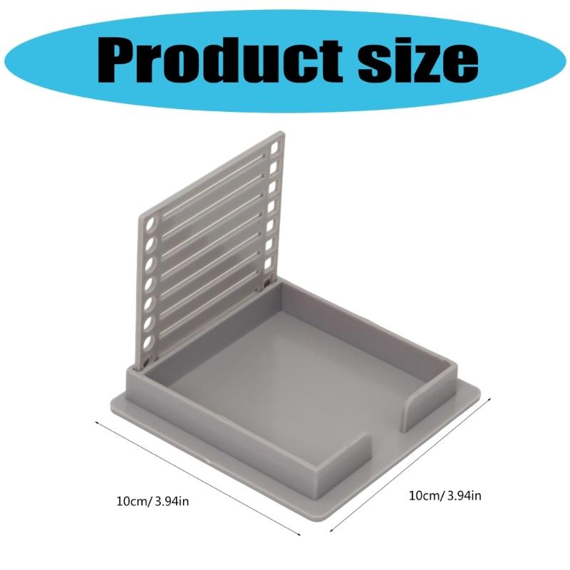 Memo Pad Organizer Sticky Note Holder with Stencil Post Note Holder Desk Organizer for Dorm Room and Office