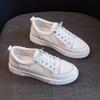Damen Freizeitschuhe Leder Weiße Schuhe Damen 2025 Neu Atmungsaktive Studenten Board Schuhe Damen Sneaker Weiß