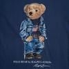 Polo Ralph Lauren Bärengrafik-Print Rundhals Kurzarm T-Shirt Damen Tops Marineblau 211796995-003