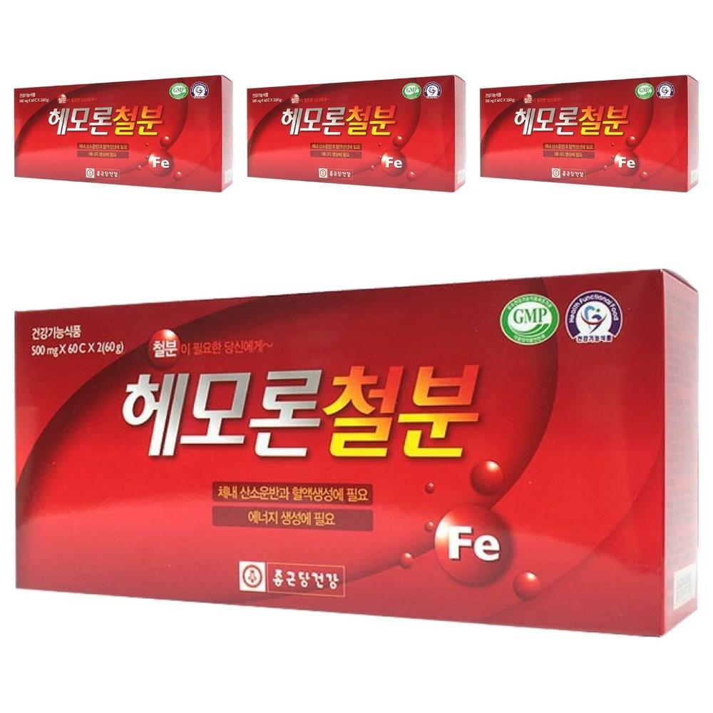 Chong Kun Dang Health Hemoron Iron 60 Tablets (4 Pcs)